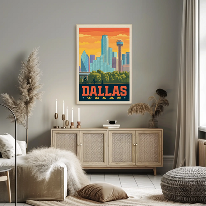 Dallas Texas Vintage Poster