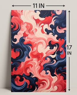 Swirling Abstract Waves Abstract Poster