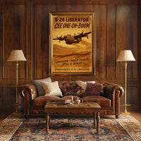 B-24 Liberator Vintage Art WWII Poster
