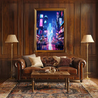 Neon Cityscape Poster