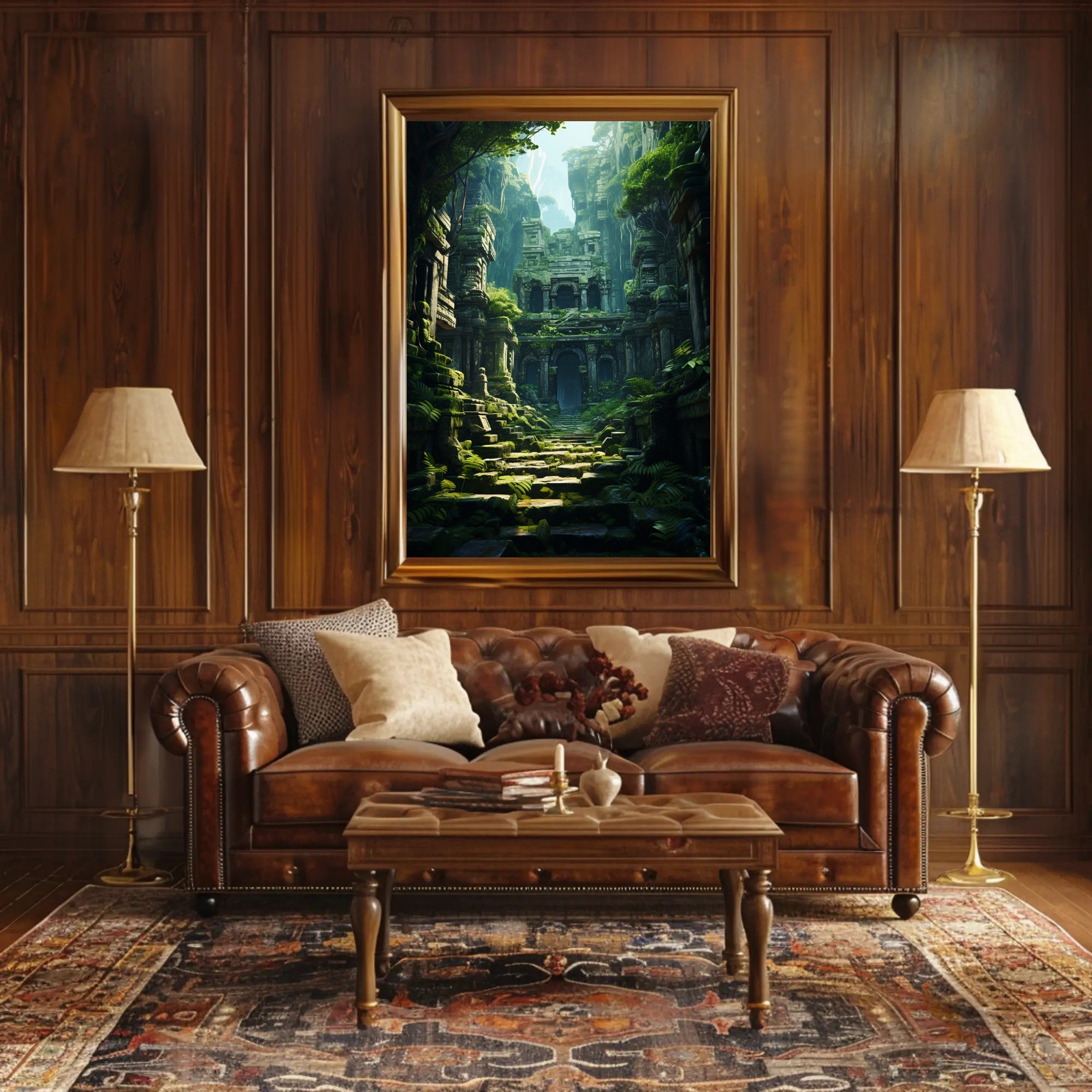 Ancient Jungle Ruins Poster