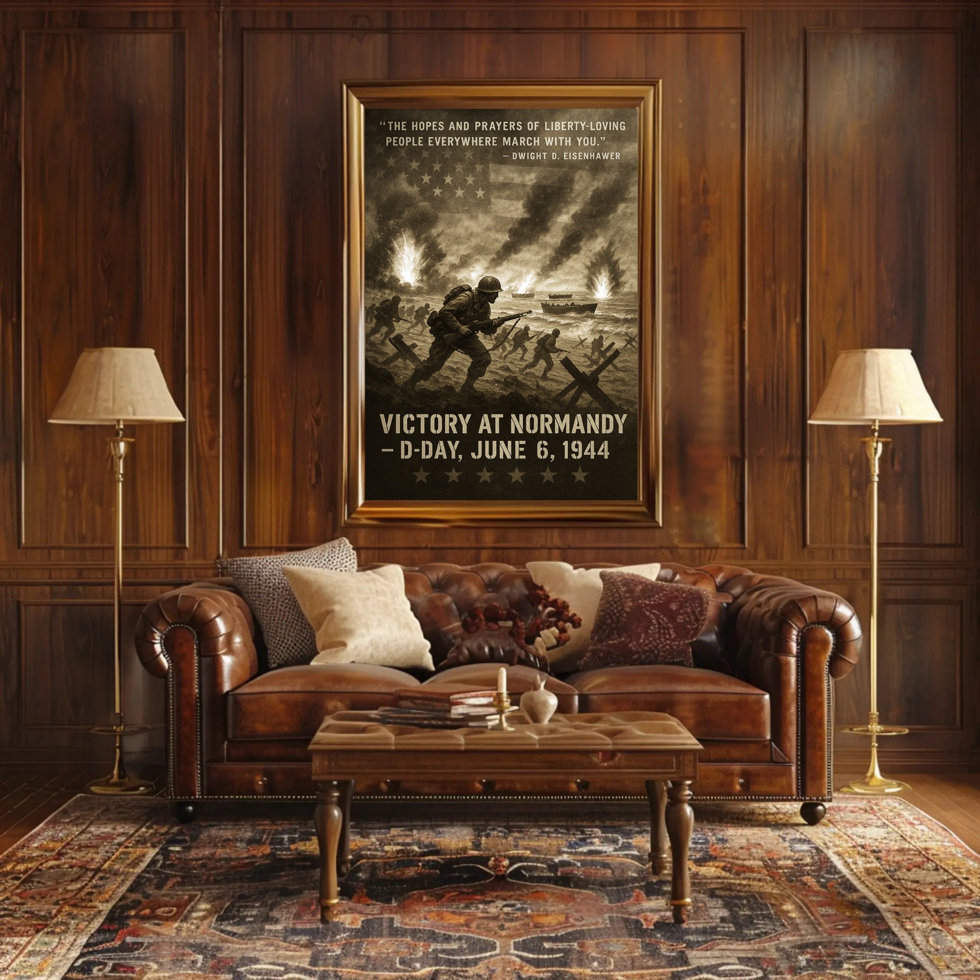 Dwight D. Eisenhower Quote DDay Victory Poster PosterGoat