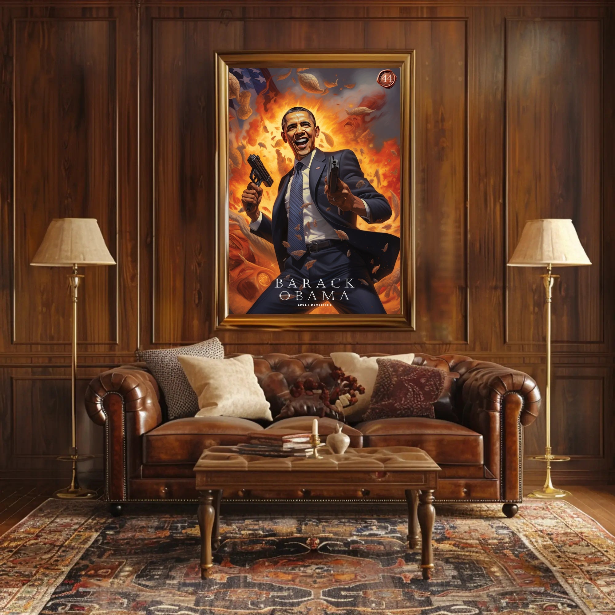 Barack Obama Funny Carton Presidential Poster