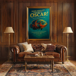 Oscar Fish Illustration: Bold Aquatic Art Poster