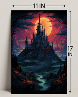 Enchanted Castle At Dusk Poster