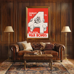 Celebrate the 4th with War Bonds Poster PosterGoat