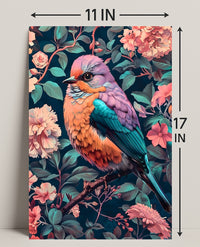 Vibrant Bird In Bloom William Morris Art Poster