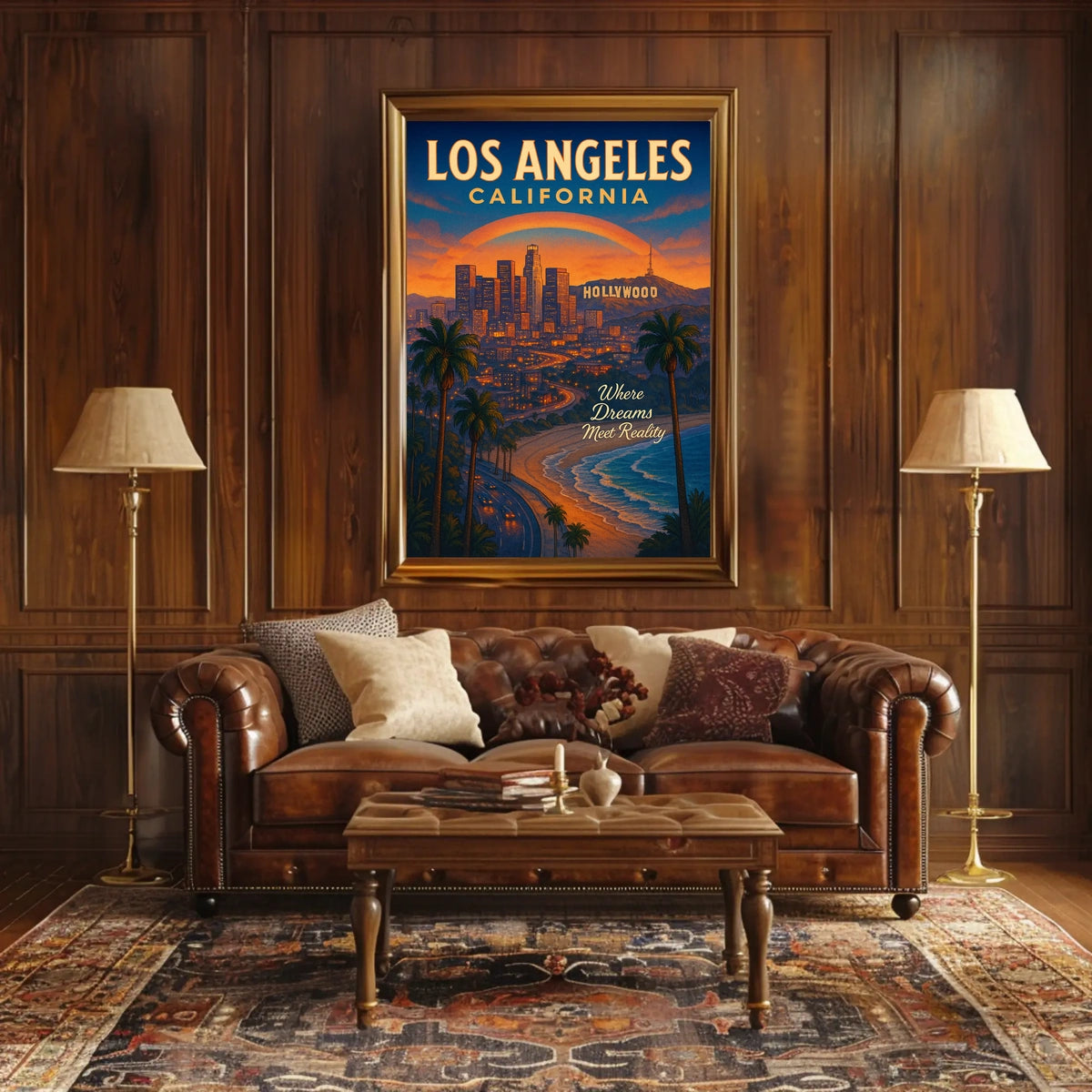 Los Angeles Where Dreams Meet Reality Poster