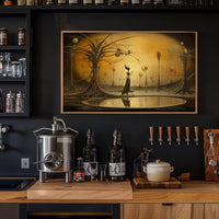 Surreal Dreamscape with Ethereal Figure: Fantasy Poster