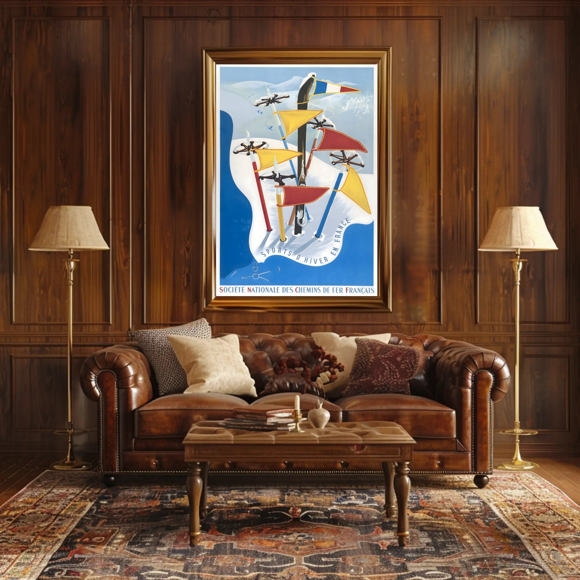 Winter Sports Adventure: Vintage French Travel Poster PosterGoat
