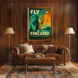 Vibrant Finland Travel Adventure Art Poster - Travel Poster PosterGoat
