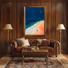 Tranquil Beach Dusk Poster Wall Art Print