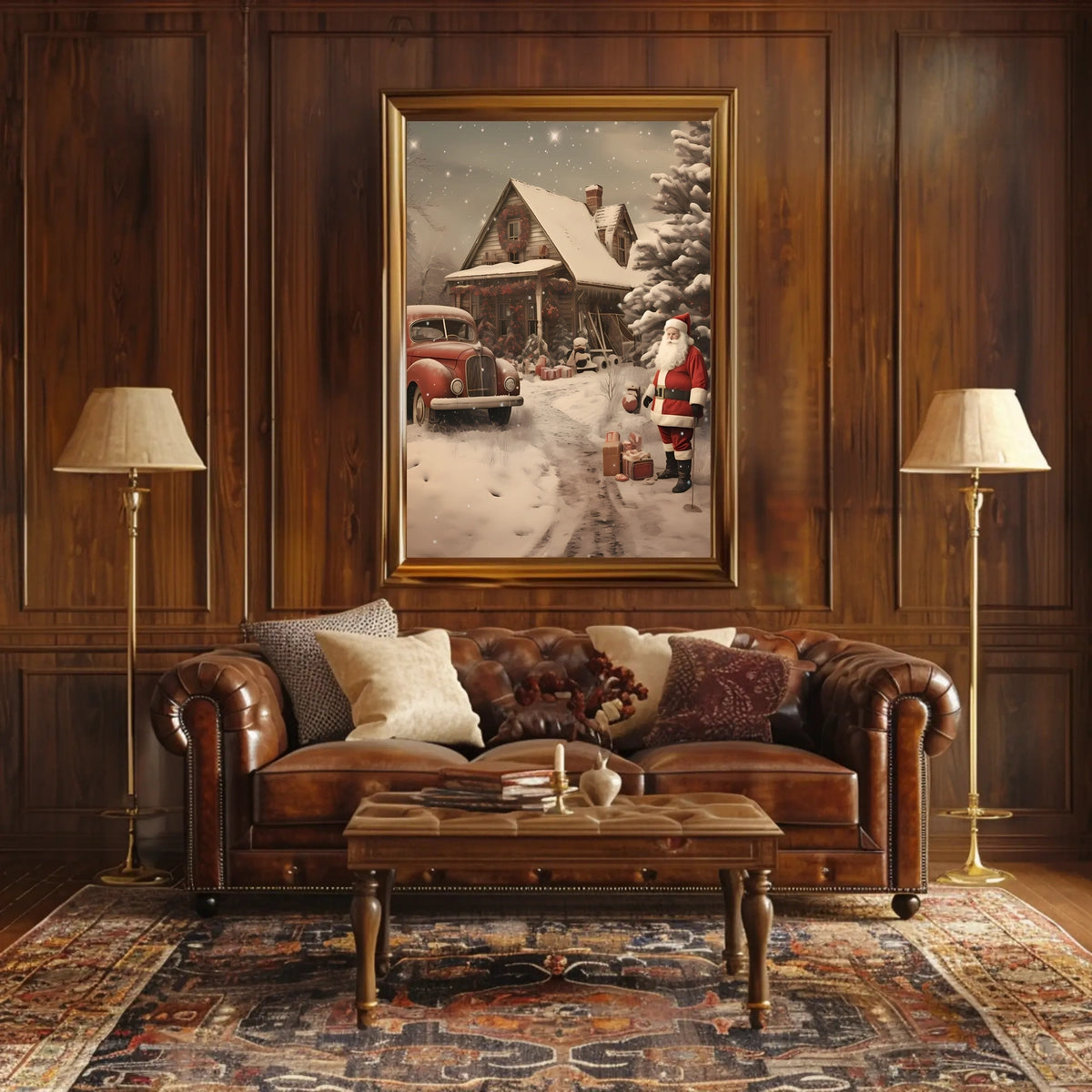 Winter Wonderland With Santa Poster