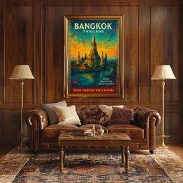 Bangkok Poster Fusion Of Heritage And Innovation Home Decor