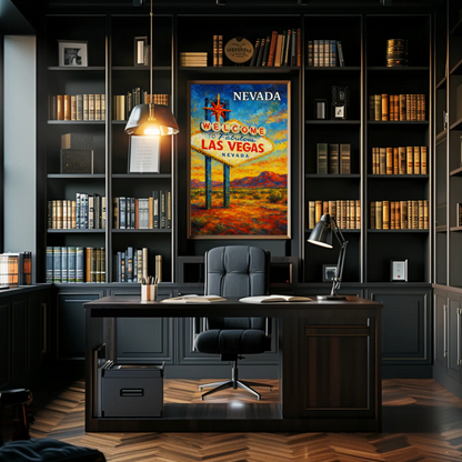 Las Vegas Nevada Vintage Welcome Sign Poster