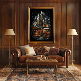 Enchanted Winter Village Poster