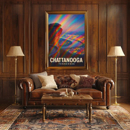 Chattanooga Tennessee Vibrant View Impressionism Poster