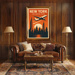 New York Skyline Travel Masterpiece Travel Poster