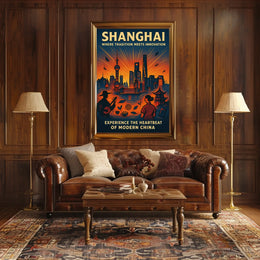 Shanghai Where Tradition Meets Innovation Poster