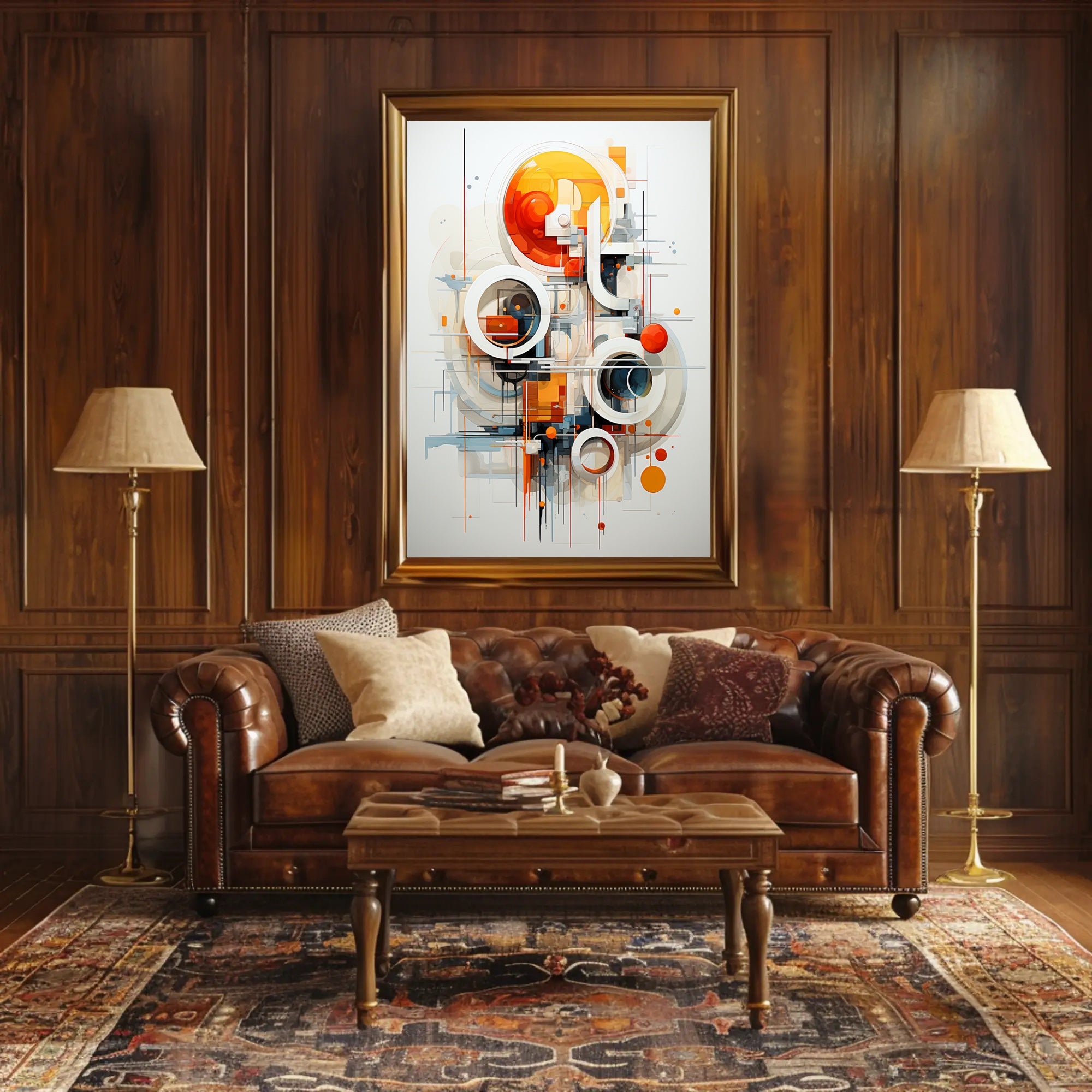 Abstract Geometric Symphony Abstract Poster PosterGoat