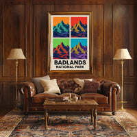Vibrant Badlands National Park Poster