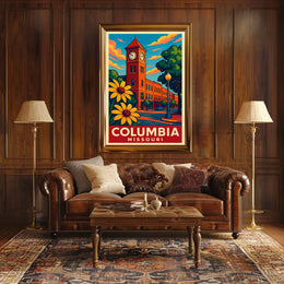 Columbia, Missouri A Vibrant Cityscape Poster