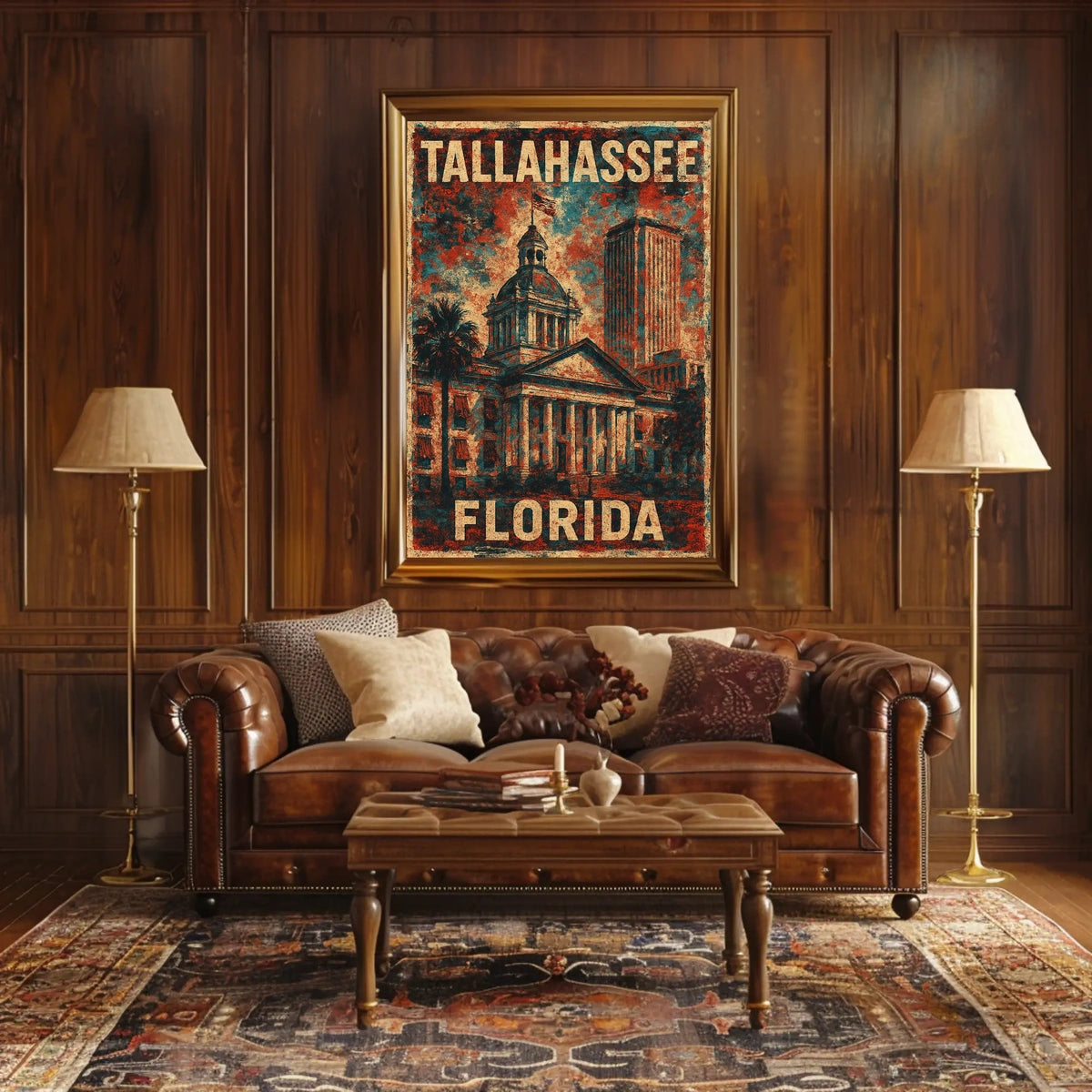 Tallahassee Capitol Retro Collector Poster