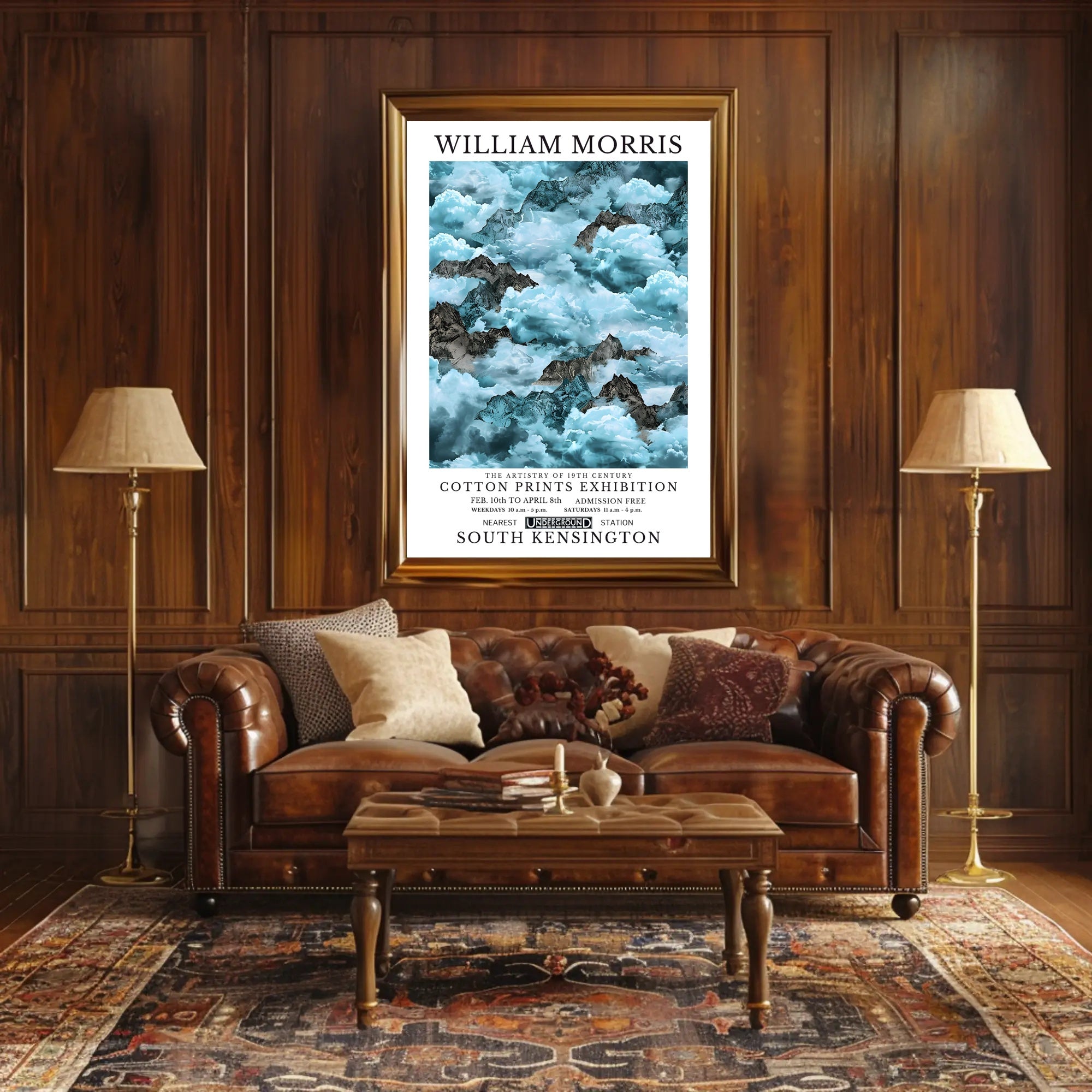 William Morris Cotton Prints Exhibition Poster