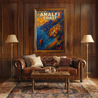 Amalfi Coast Poster Wall Art Print 18x24 Coastal Decor