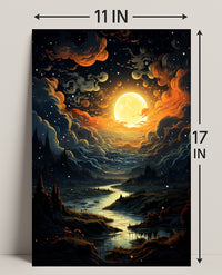 Enchanted Moonlit Landscape Poster