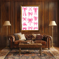 Pink Bow Collection Poster Wall Art Print