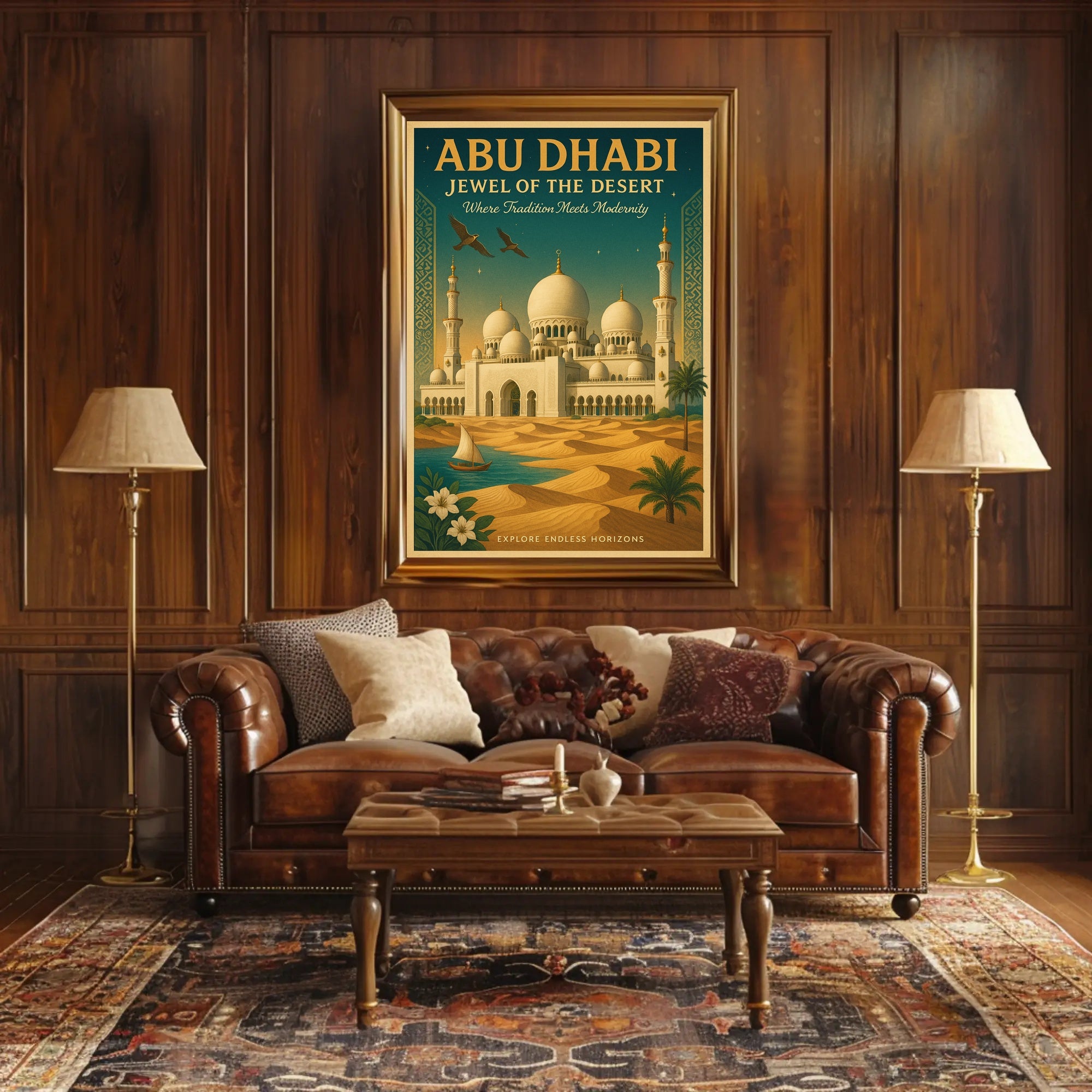 Abu Dhabi Jewel of the Desert Cultural or Heritage Poster