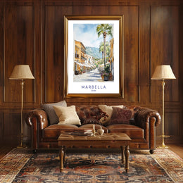 Marbella Street Scene Poster PosterGoat