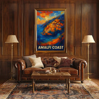 Amalfi Coast Vibrant Escape Poster Wall Art Decor Prints