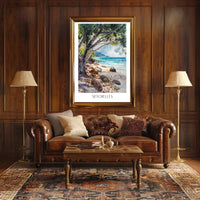 Secluded Seychelles Beach Scenery Travel Poster PosterGoat