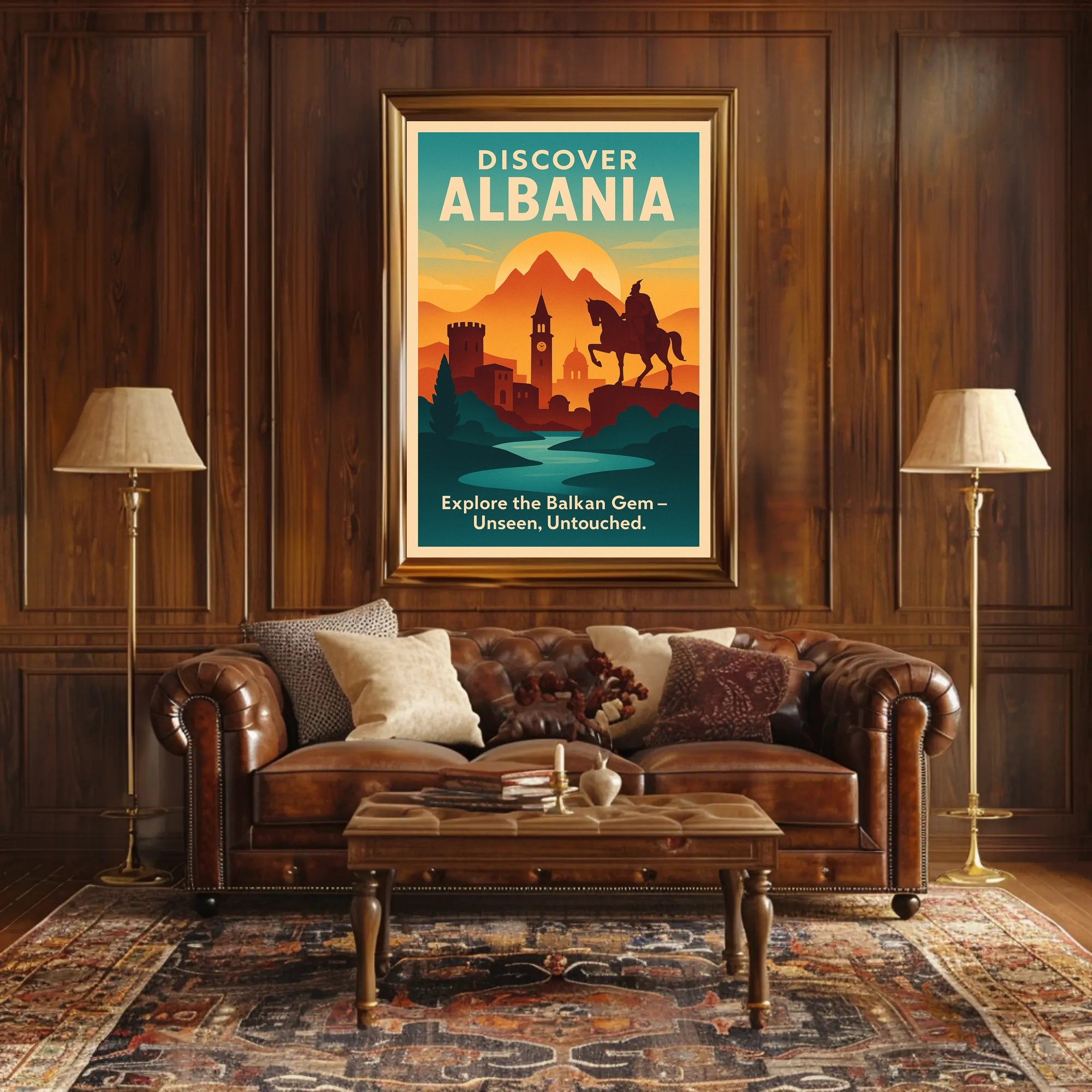 Albania Vintage Travel Poster Wall Art Print