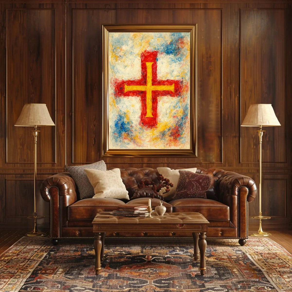 Vibrant Cross Poster
