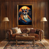 Stylized Tiger Tropical Escape Animal Poster