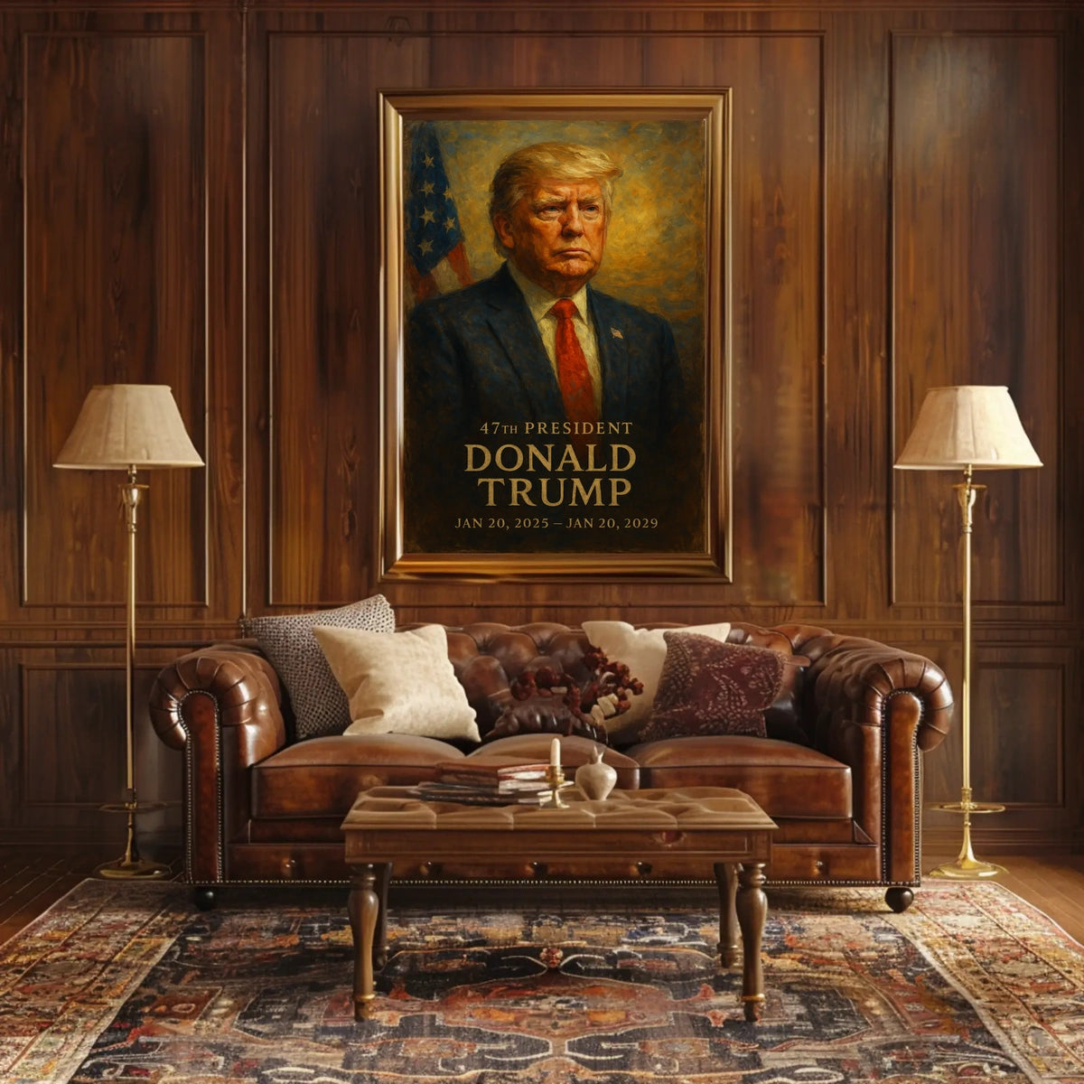 Trump Visionary Patriotic Digital Painting Poster