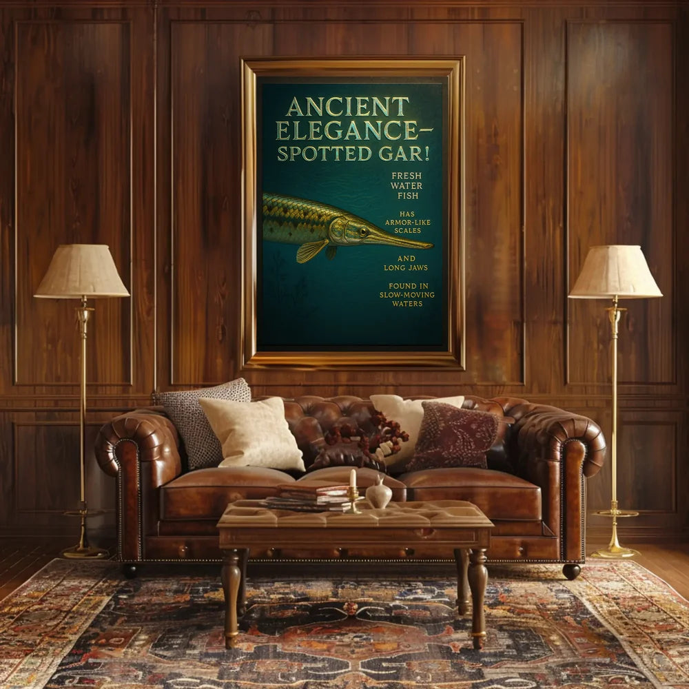 Ancient Elegance - Spotted Gar Poster