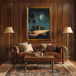 Moonlit Modern Oasis Modern Poster PosterGoat