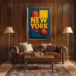 New York Abstract Design Poster Cityscape Wall Art Decor