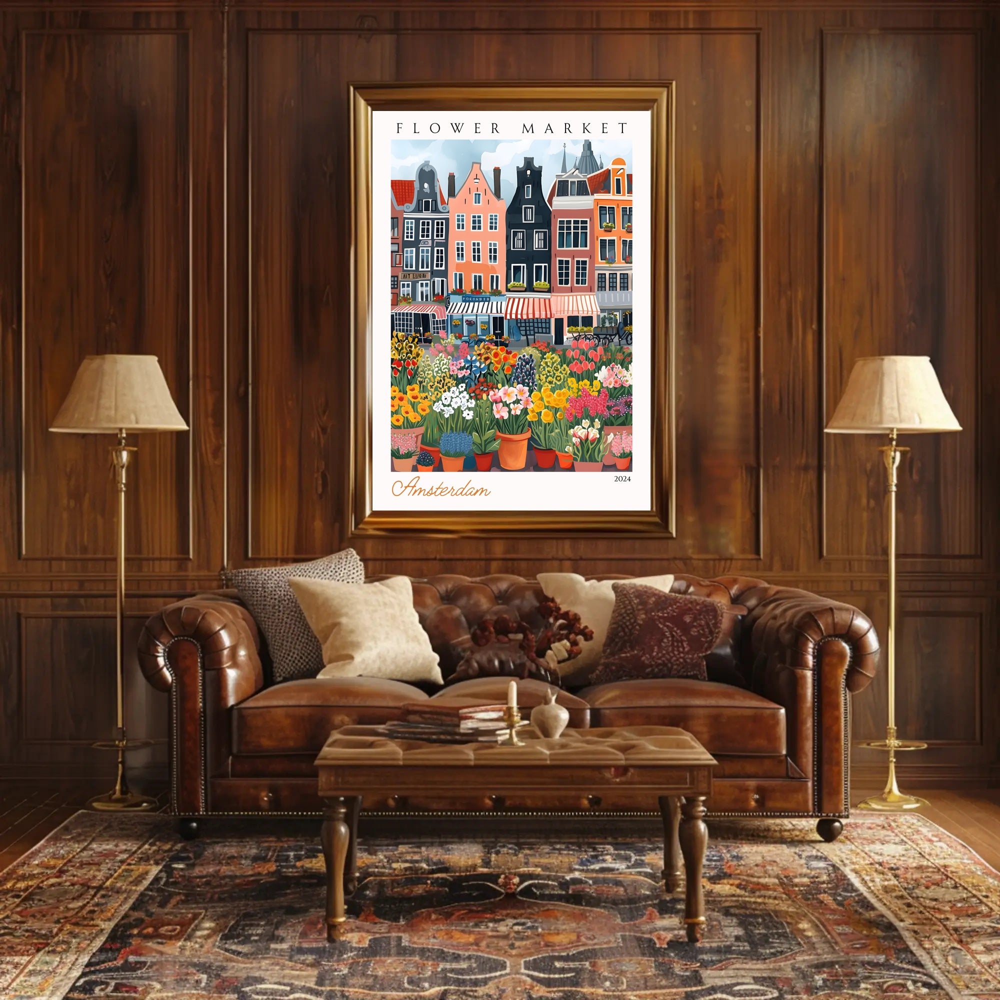 Amsterdam Flower Market Poster PosterGoat