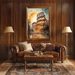 Colosseum Glory Ancient Rome Travel Poster