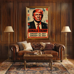 Donald Trump 45th President of the United States Street Art Mashup Poster