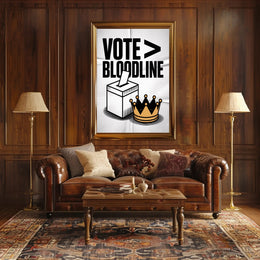 Democracy Versus Monarchy Political or Propaganda Poster