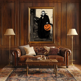Vampire Halloween Gothic Artwork Sketch Poster