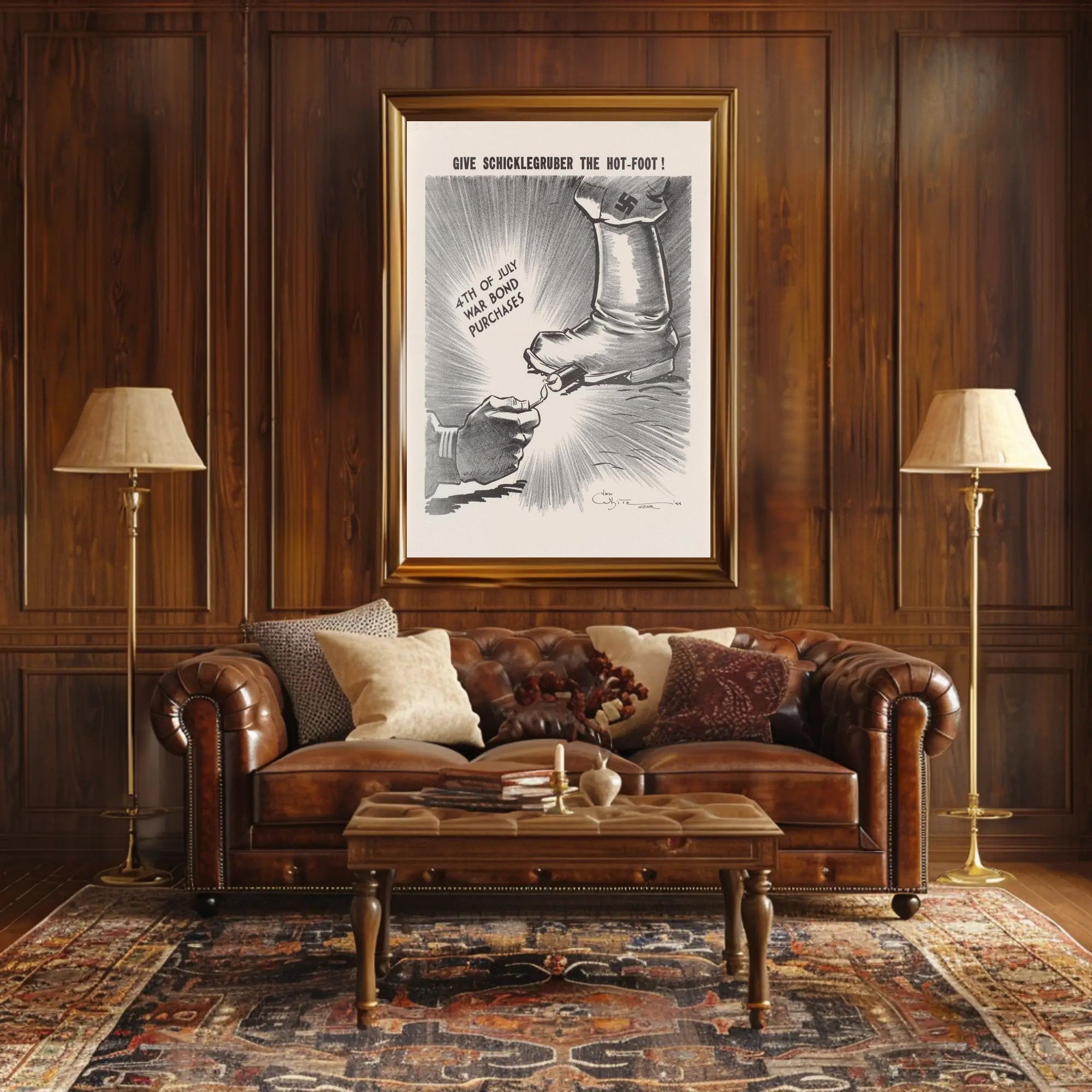 Give Schicklegruber the Hot-Foot! Poster PosterGoat