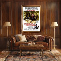 Hercules Conquers New York Mythology Poster Retro Wall Art