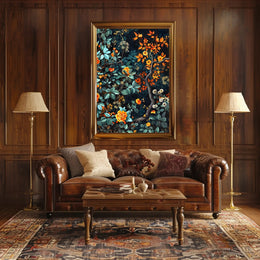 Autumnal Botanical Symphony Wall Art Print